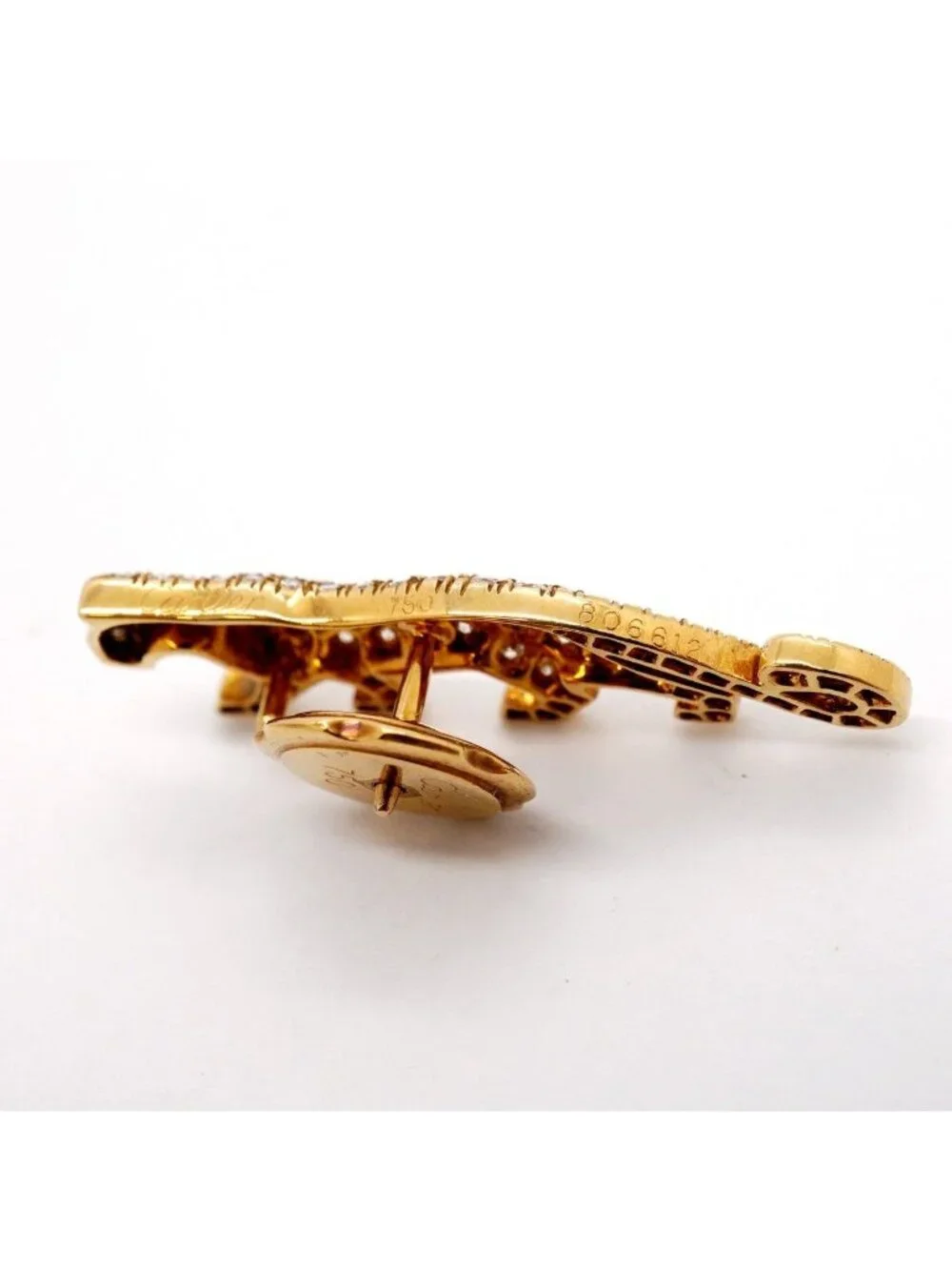 Cartier Pin Brooch Mahango Panthere 18K Yellow Gold Diamond